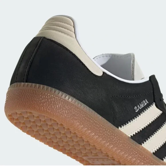 Adidas Samba OG Shoes in Core Black / Wonder White / Silver - Picture 3 of 16